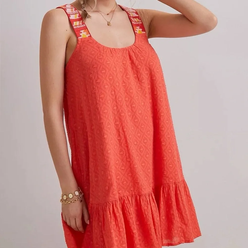 Anthropologie Coral Embroidered
Tunic Dress - Picture 1 of 5